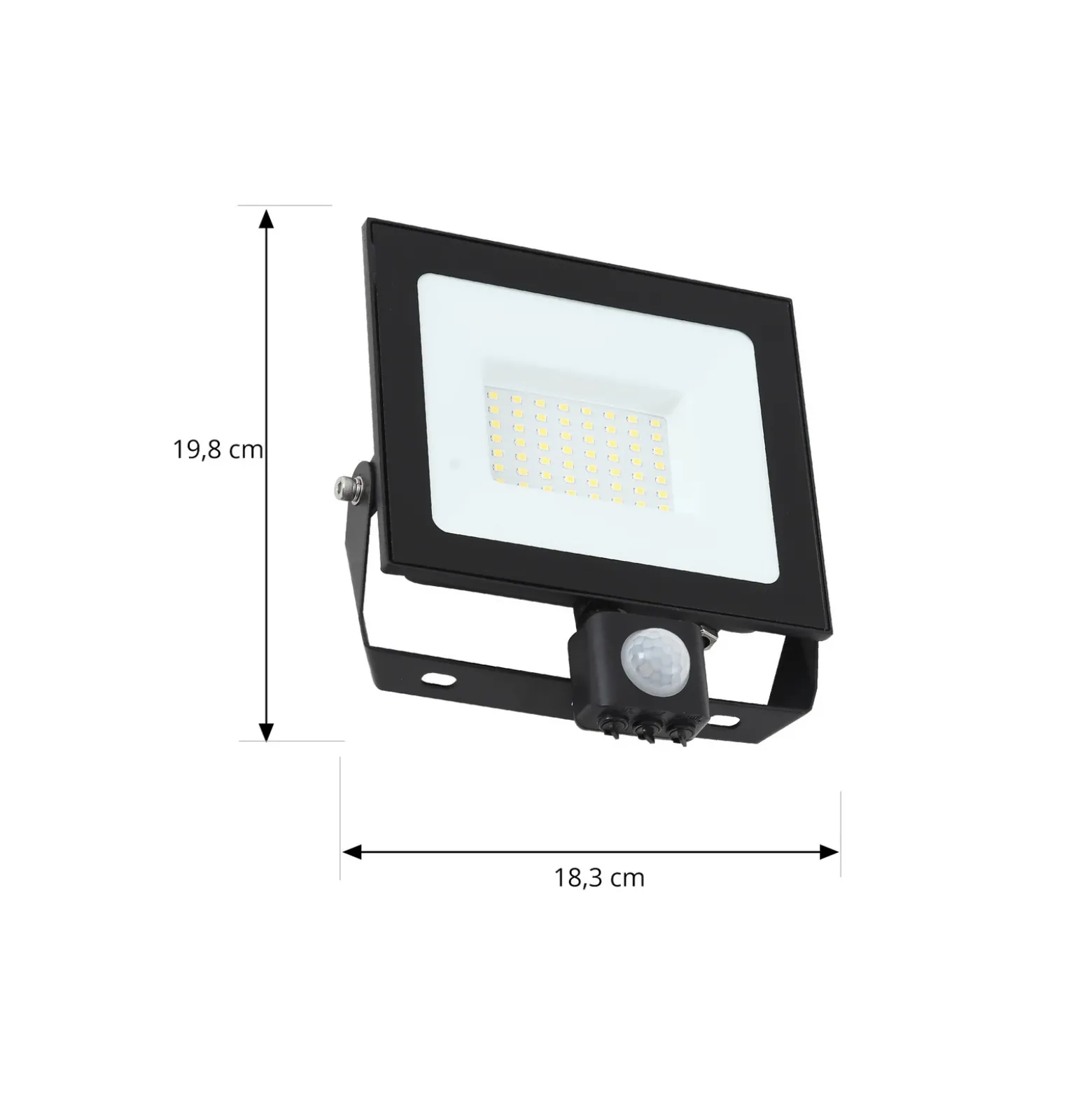 Foco exterior LED Maikel de Prios, 50 W, 4000 lm, metal, sensor