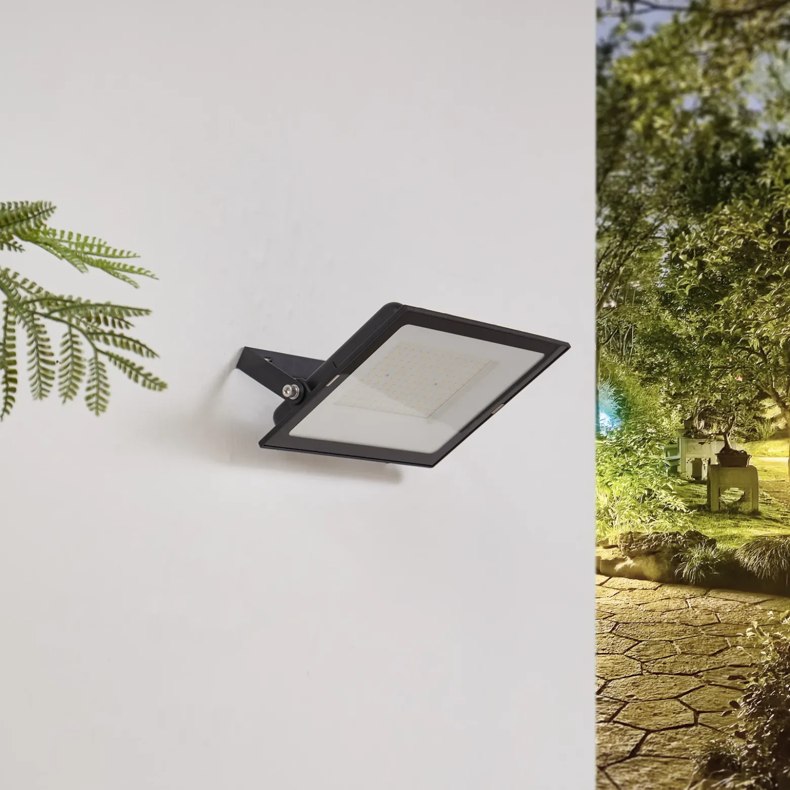 Foco exterior LED Maikel de Prios, 150 W, 12 000 lm, metal