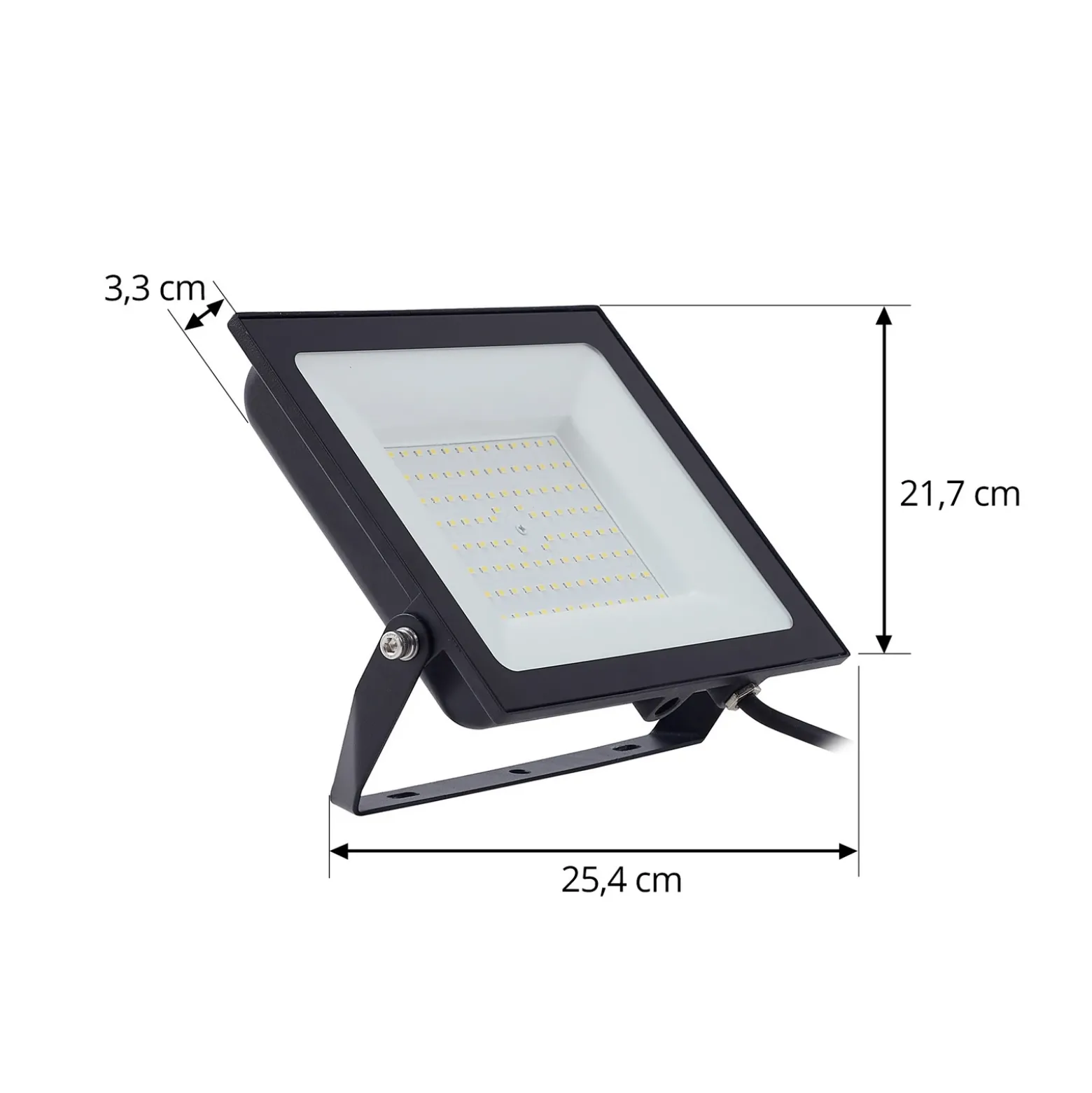 Foco exterior LED PRIOS Maikel, 100 W, 8000 lm, metal