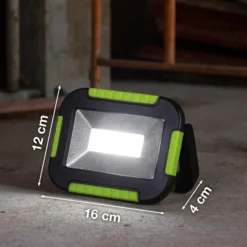 Foco exterior LED recargable 850946, negro/verde, longitud 16 cm