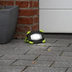 Foco exterior LED recargable 850947, negro/verde, longitud 17 cm