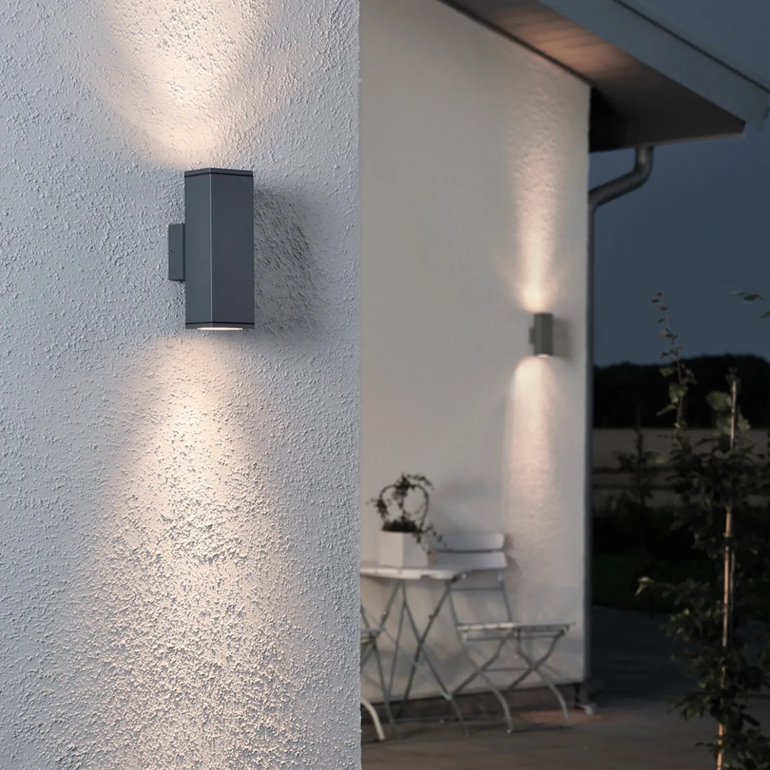 Foco exterior Monza antracita 2 luces