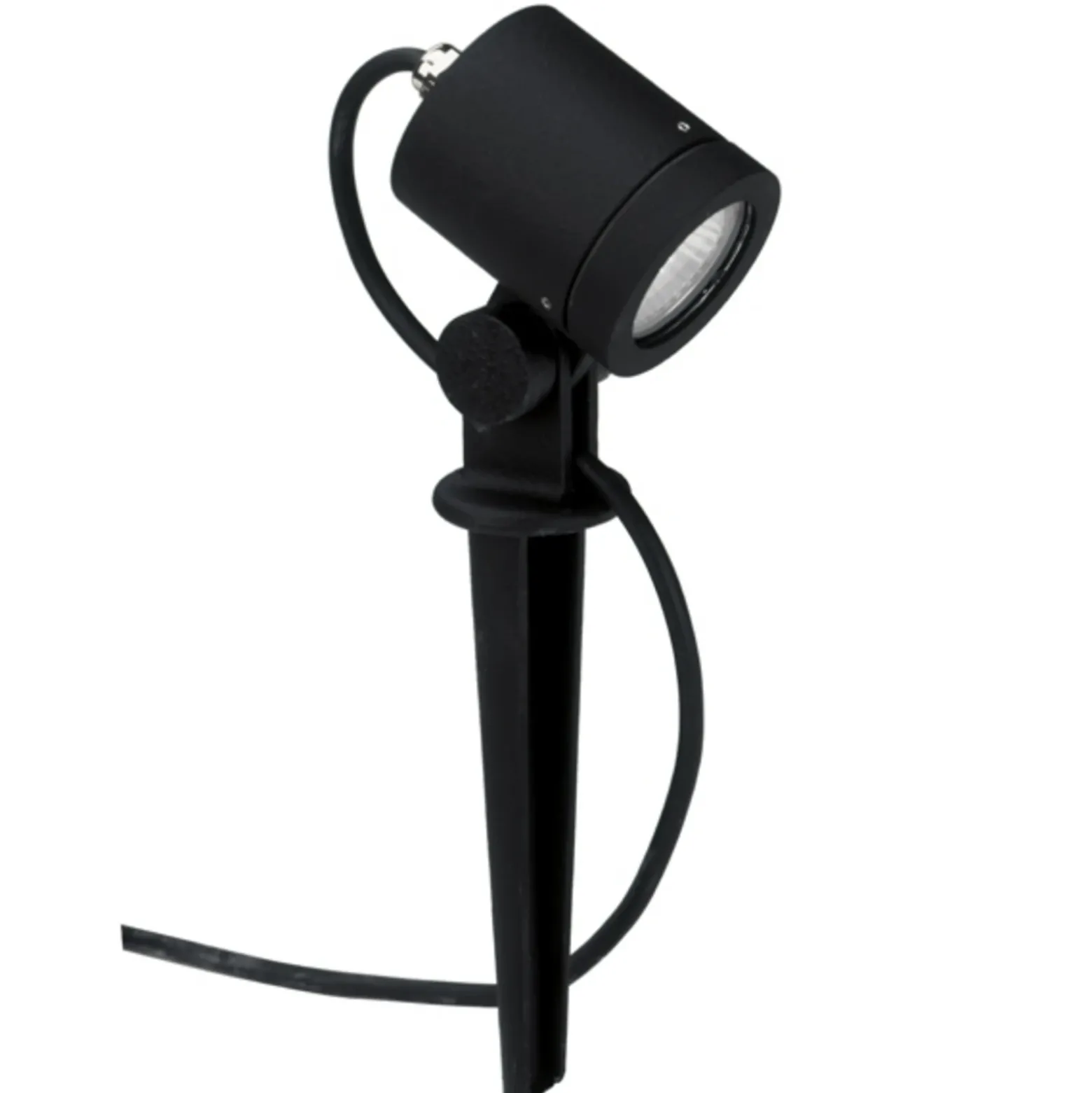 Foco exterior 626, negro, orientable, pincho de suelo