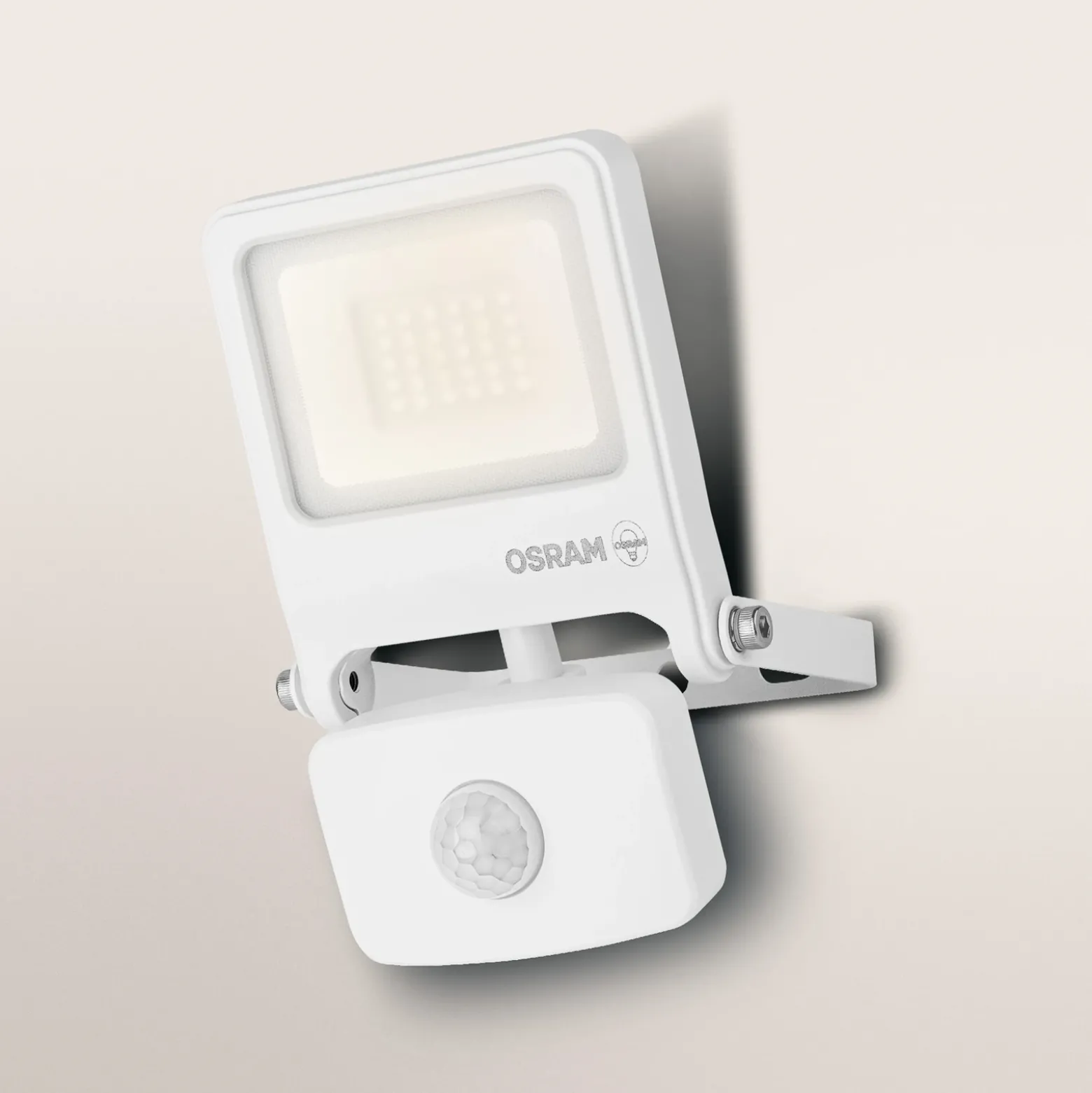 Foco exterior OSRAM ENDURA FLOOD, blanco, sensor 20 W 830 IP44
