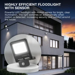 Foco exterior OSRAM ENDURA FLOOD, blanco, sensor 20 W 830 IP44