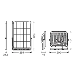 Foco exterior solar ENDURA de OSRAM, 30 W, sensor, 4000 K, IP65