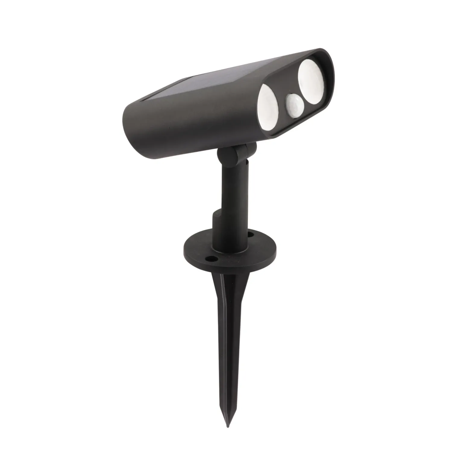 Foco LED con pica solar BINGO, negro, 16 cm, sensor, IP54