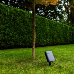 Foco LED con pica solar BINGO, negro, 16 cm, sensor, IP54