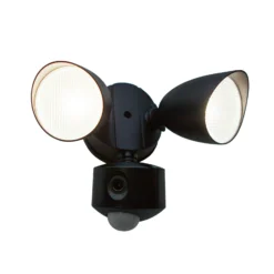 Foco LED con sensor para exterior SHRIMP, negro, 2 luces, 20 W, IP54