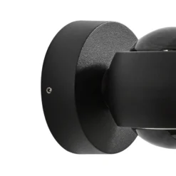 Foco LED de exterior Lindby Focra, negro, 2 luces, CCT, IP54