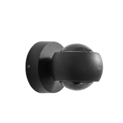 Foco LED de exterior Lindby Focra, negro, 2 luces, CCT, IP54