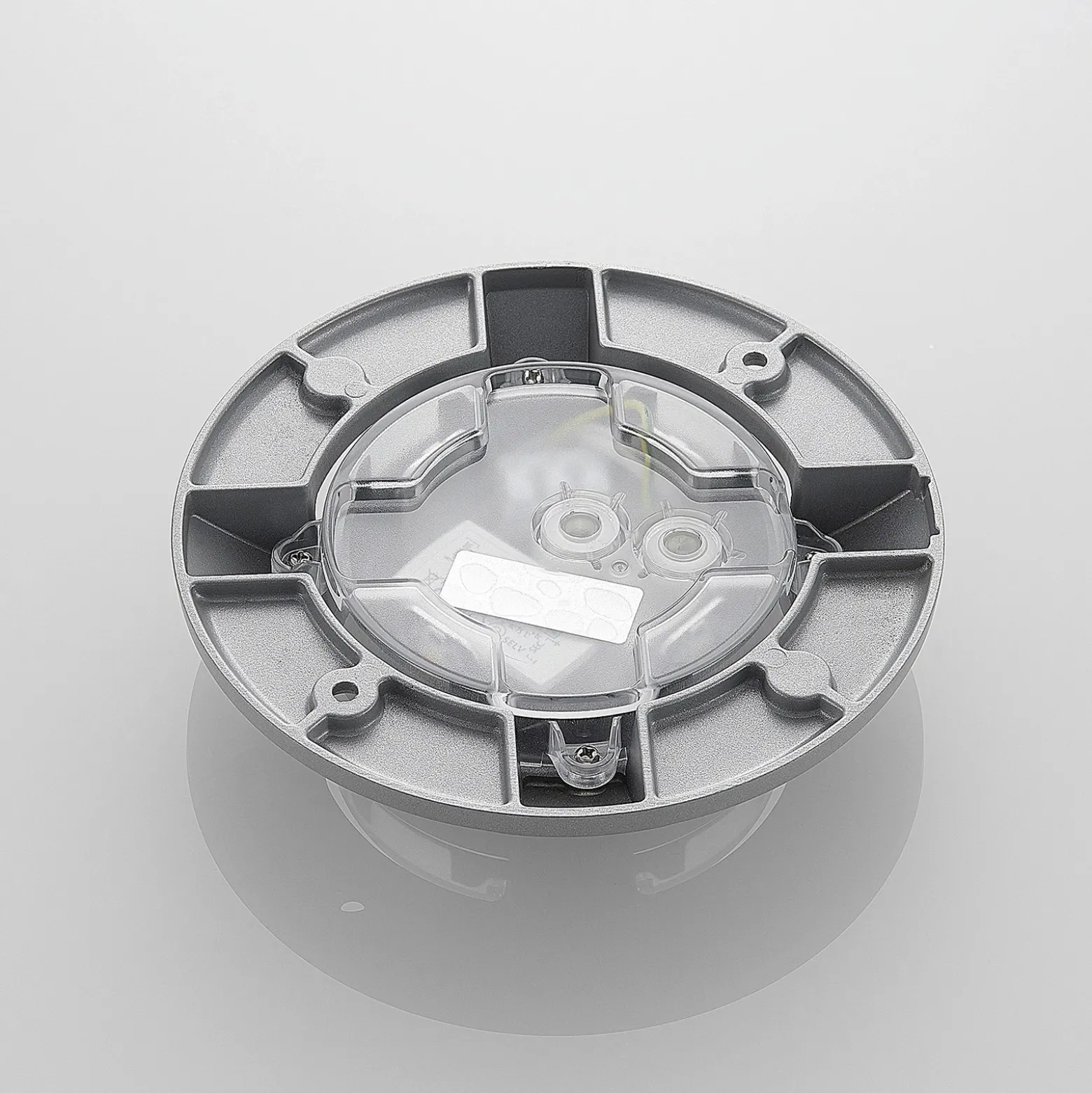 Foco LED de suelo Lucande Jeffrey, plateado, 4 salidas de luz