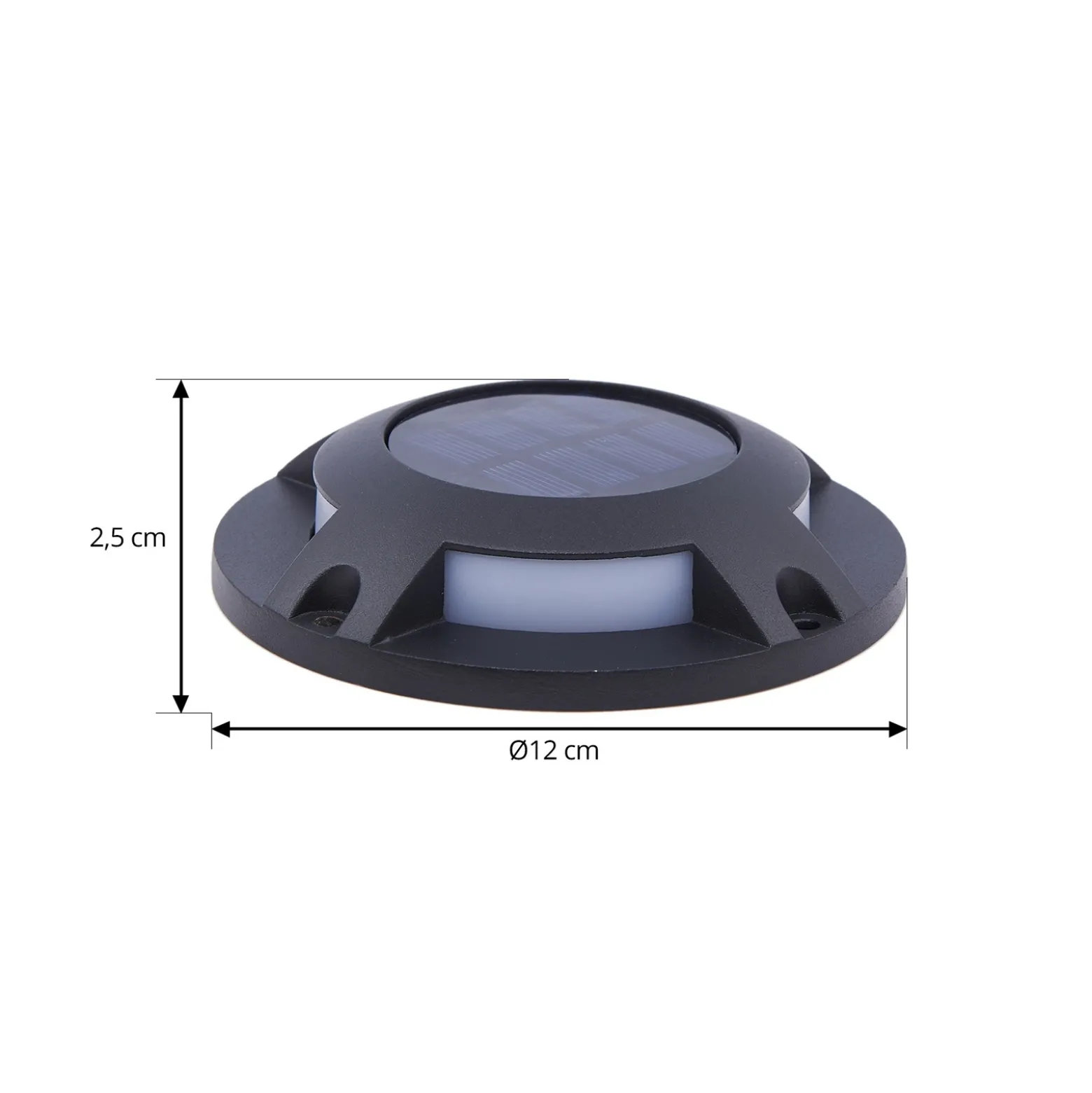 Foco LED de suelo solar Selius de Prios, antracita, IP67