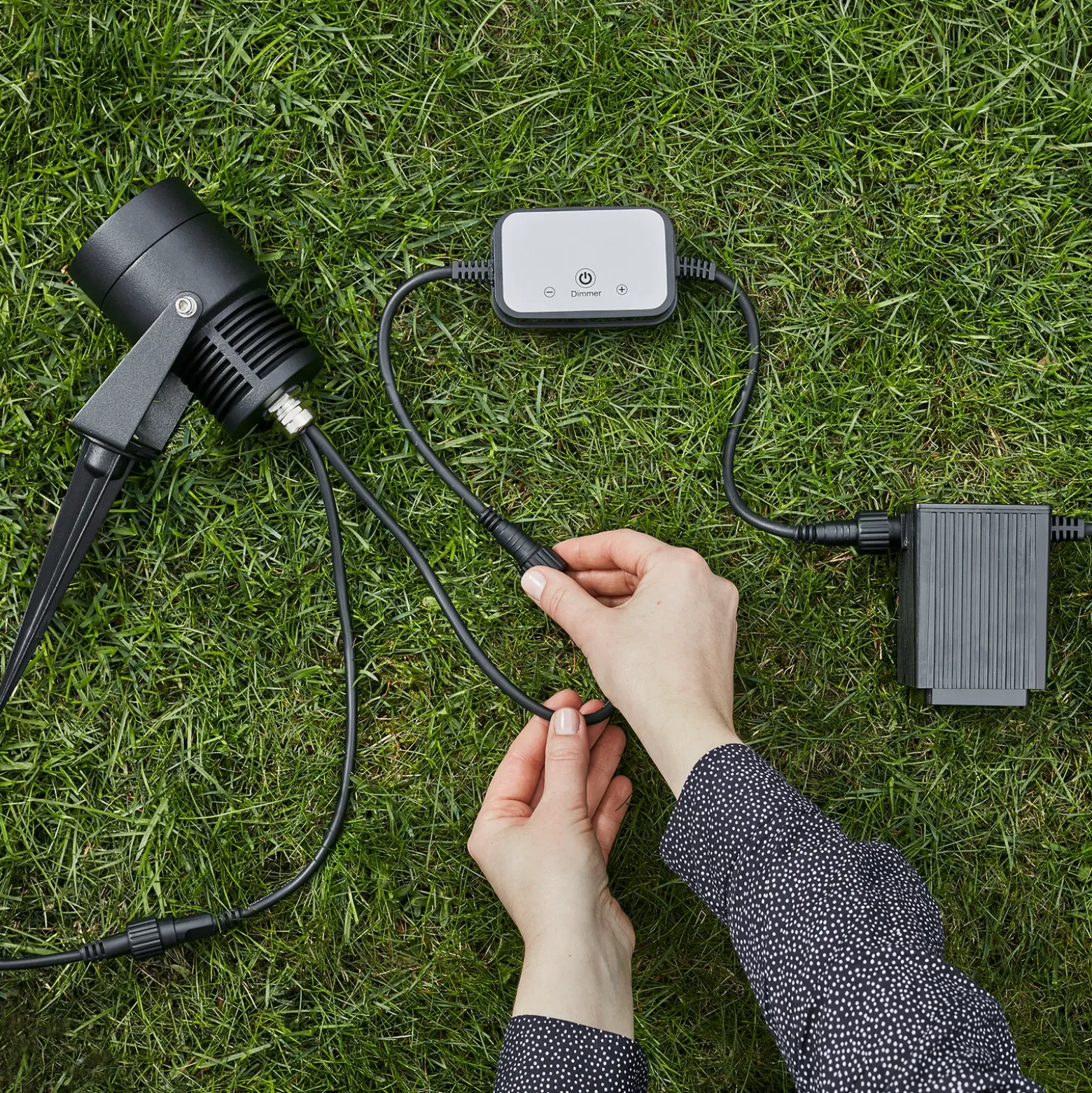 Foco LED Garden 24, negro, 9 vatios