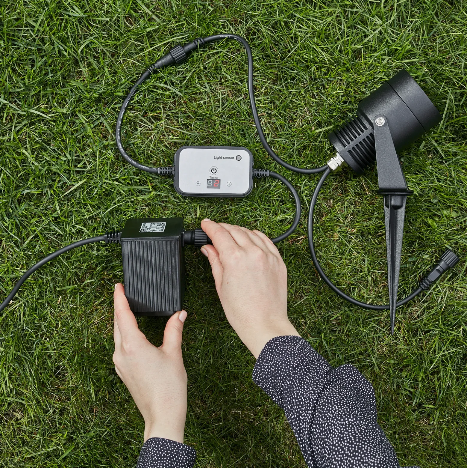 Foco LED Garden 24, negro, 9 vatios