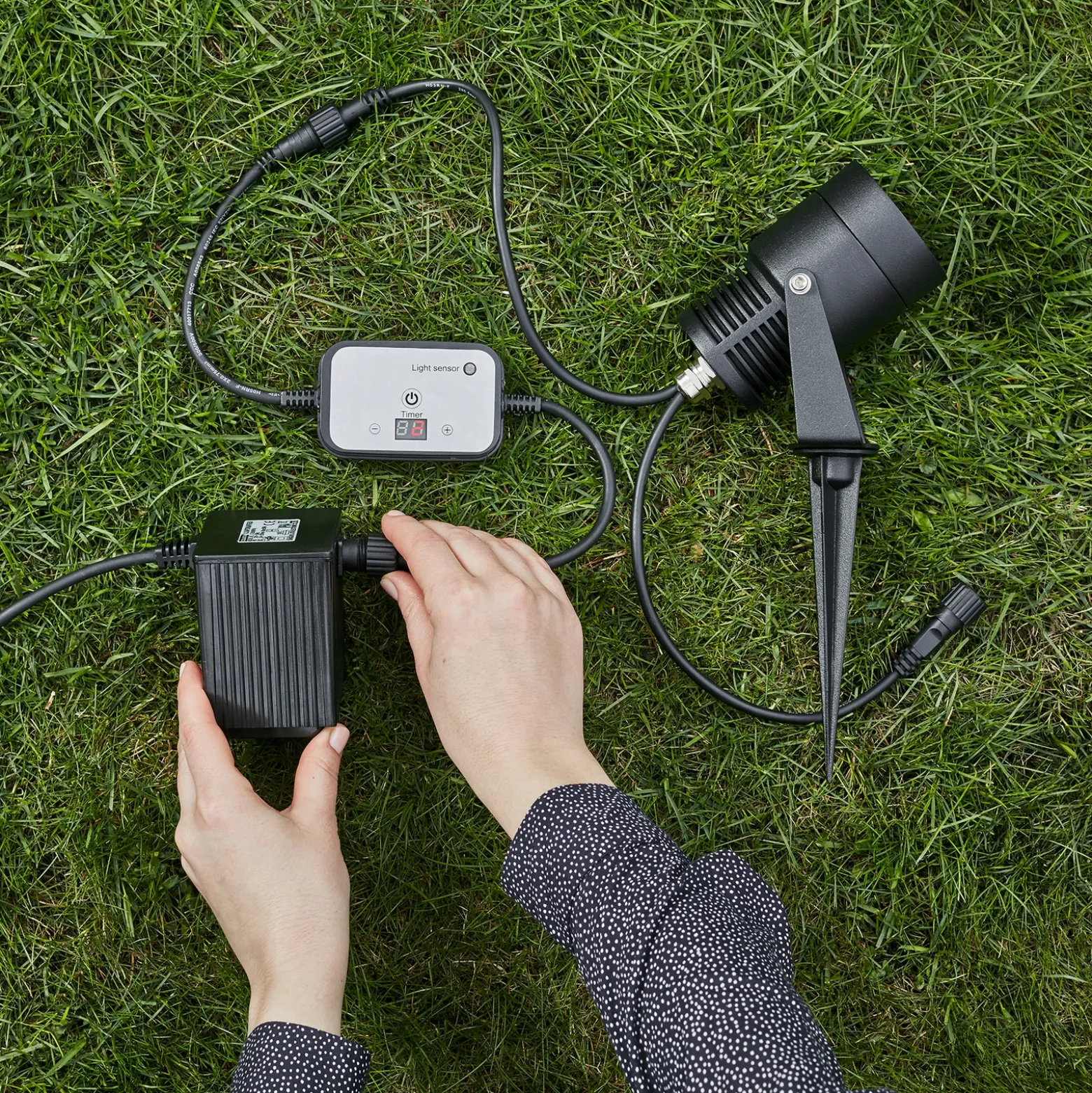 Foco LED Garden 24, negro, 6 vatios