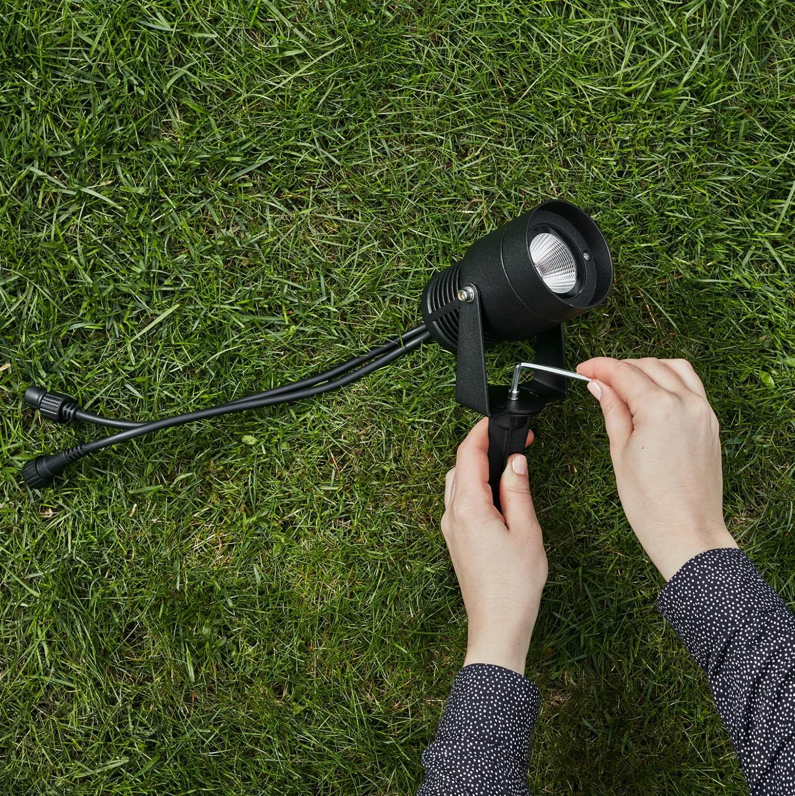 Foco LED Garden 24, negro, 6 vatios
