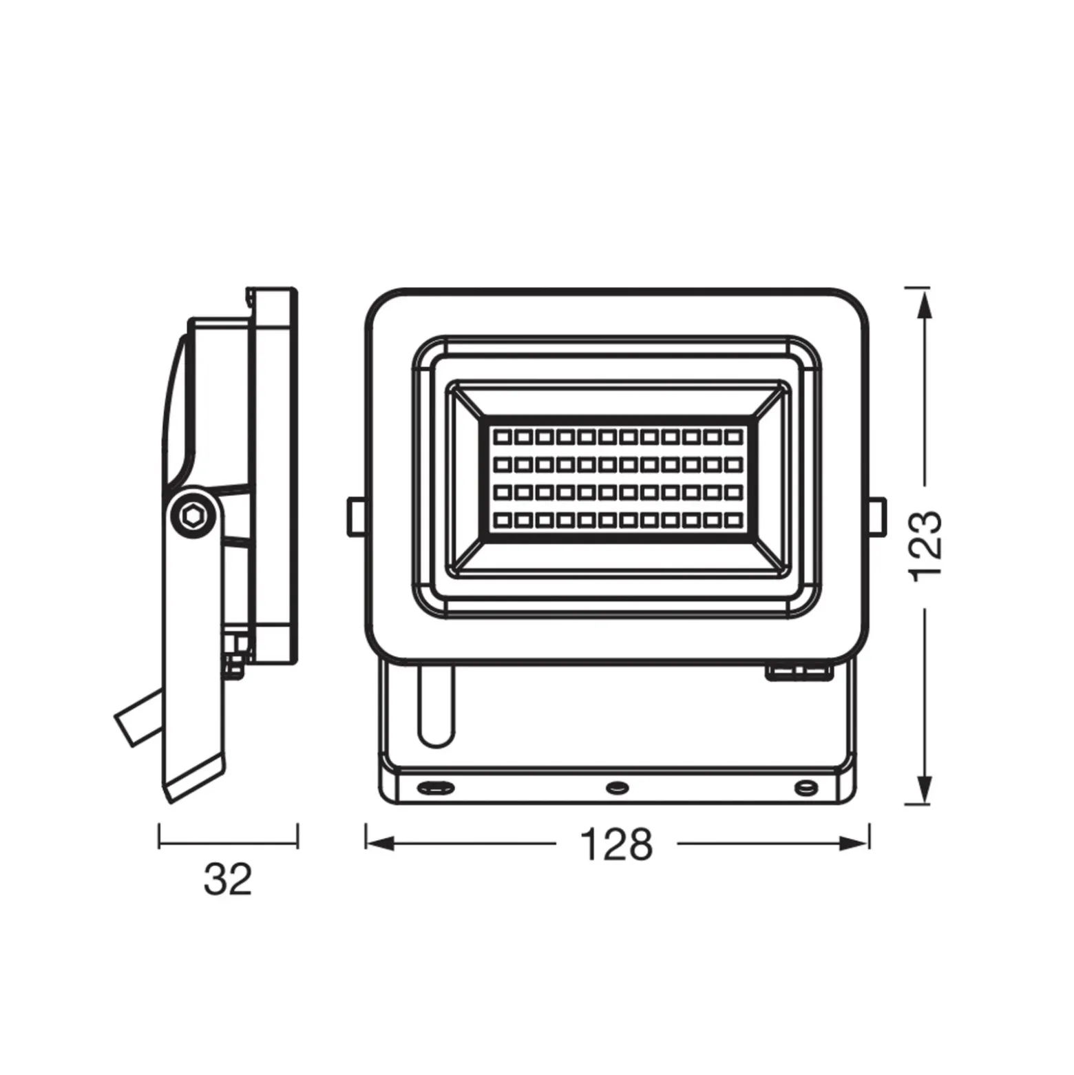 Foco LED OSRAM Floodlight EA, 10 W, IP65, negro, aluminio
