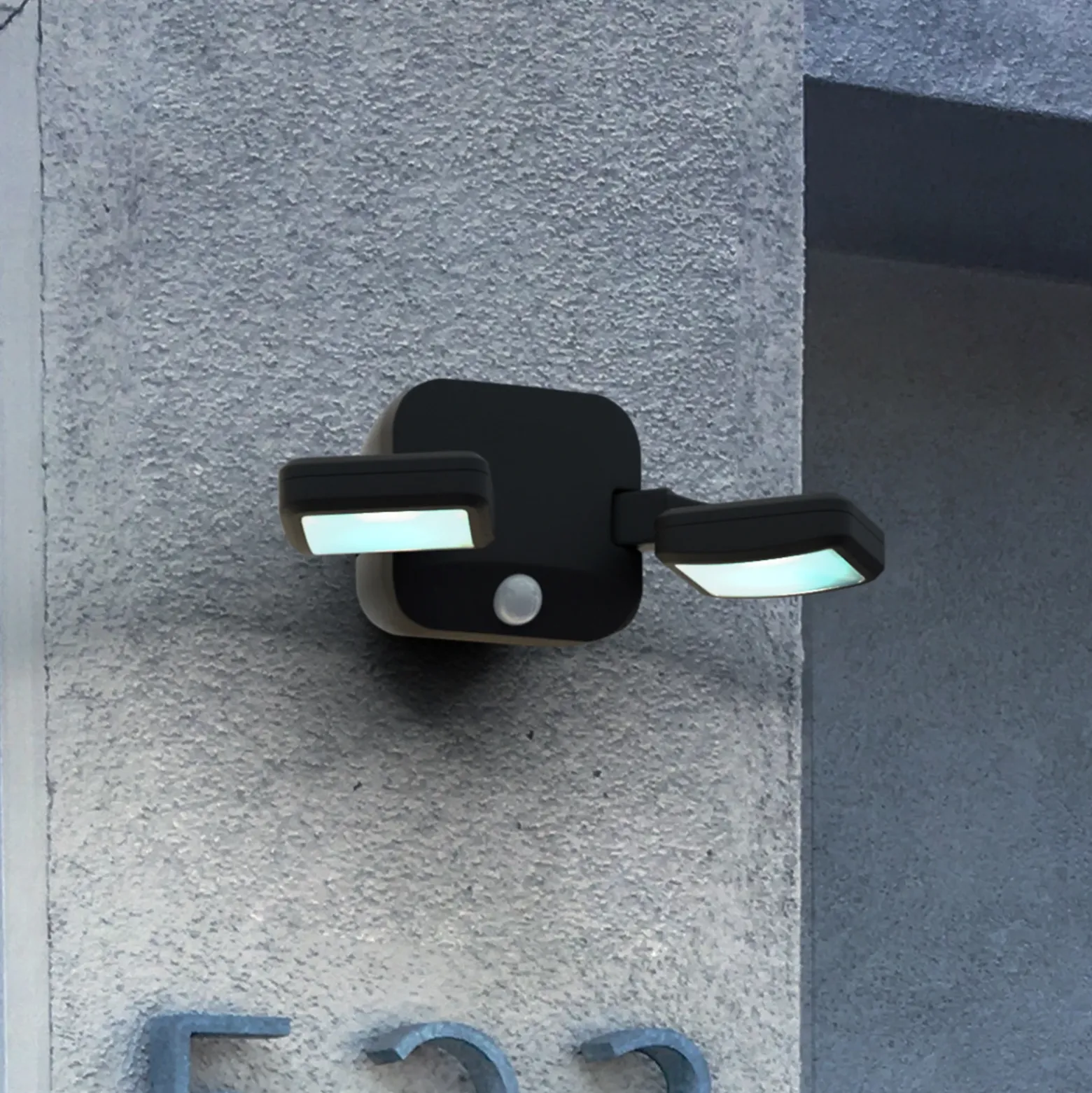 Foco LED para exteriores DOUBLE de OSRAM, negro, 2 luces, batería
