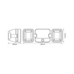 Foco LED para exteriores DOUBLE de OSRAM, negro, 2 luces, batería