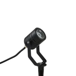 Foco LED para exterior Maris negro varilla anclaje