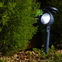 Foco LED solar con pica Prima, juego de 4, IP44
