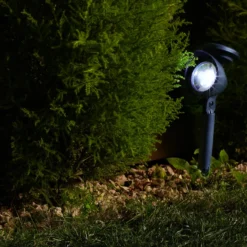 Foco LED solar con pica Prima, juego de 4, IP44