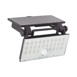 Foco LED solar para exterior con sensor Luton, negro, 19 cm de ancho