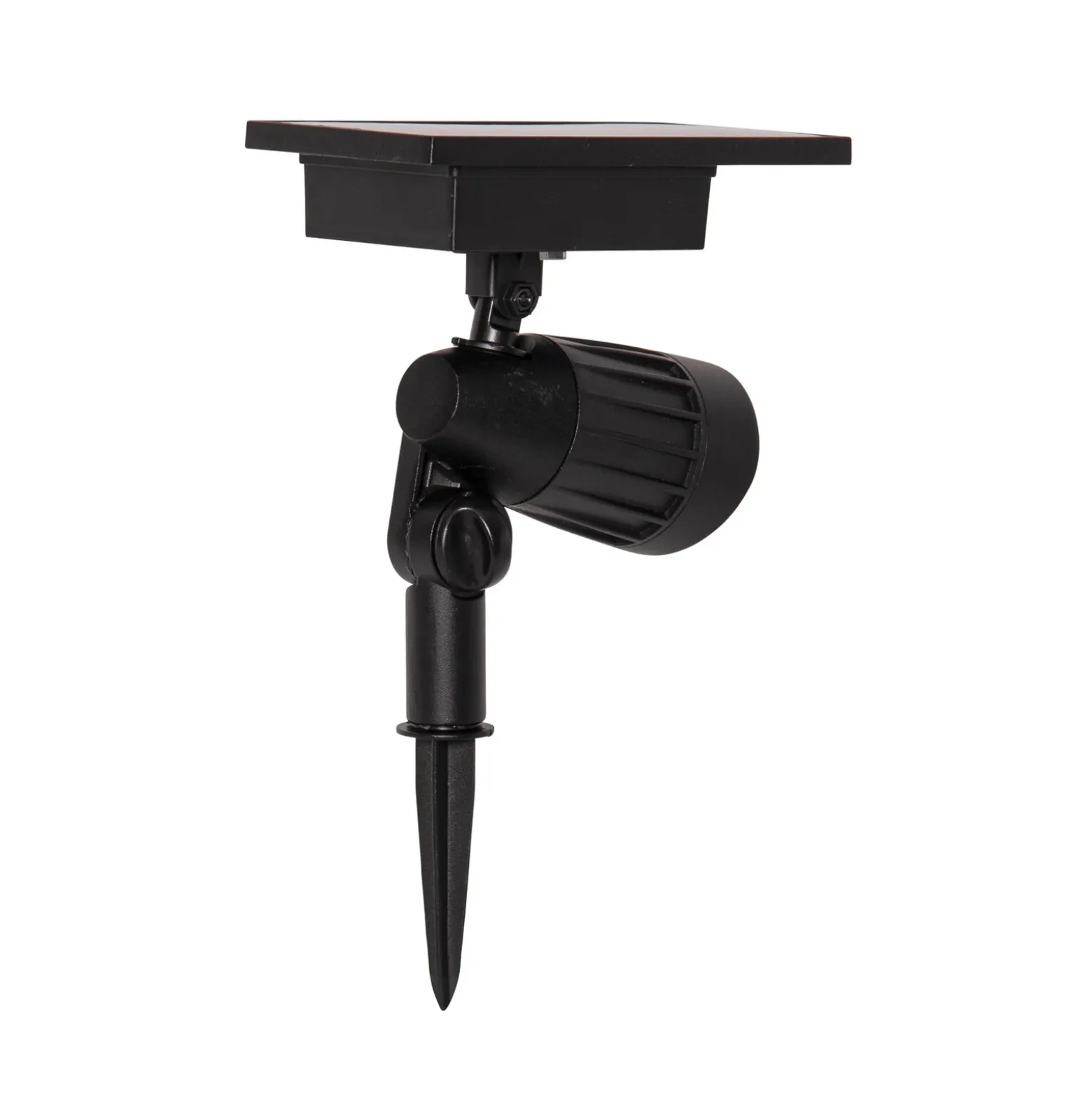 Foco LED solar Powerspot de 19 cm, RGBW, 80 lm, negro, con estaca para clavar
