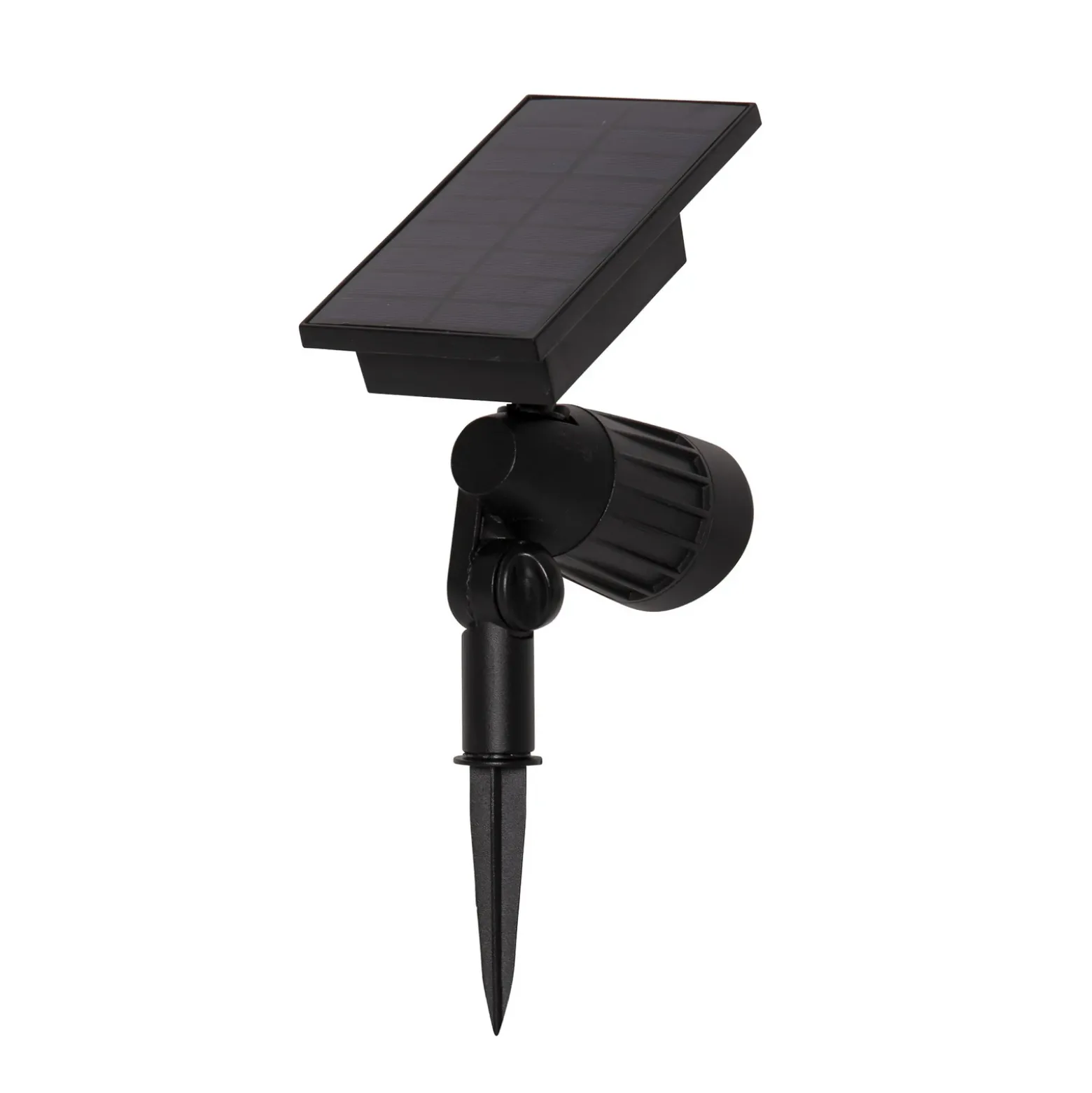 Foco LED solar Powerspot de 19 cm, RGBW, 80 lm, negro, con estaca para clavar