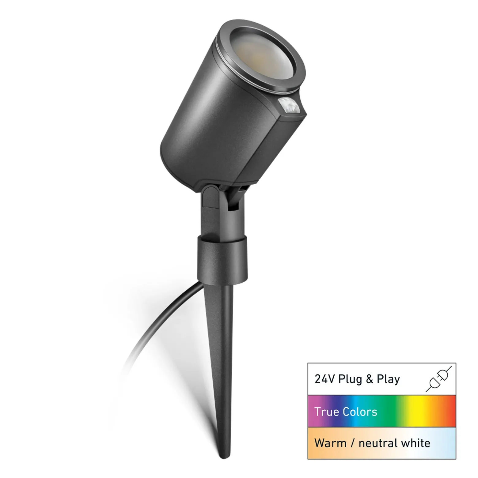 Foco LED STEINEL Garden SC, con sensor, antracita, IP65, RGBWW