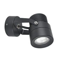 Foco para pared exterior 5119, negro, Ø 7 cm, metal, IP54, GU10