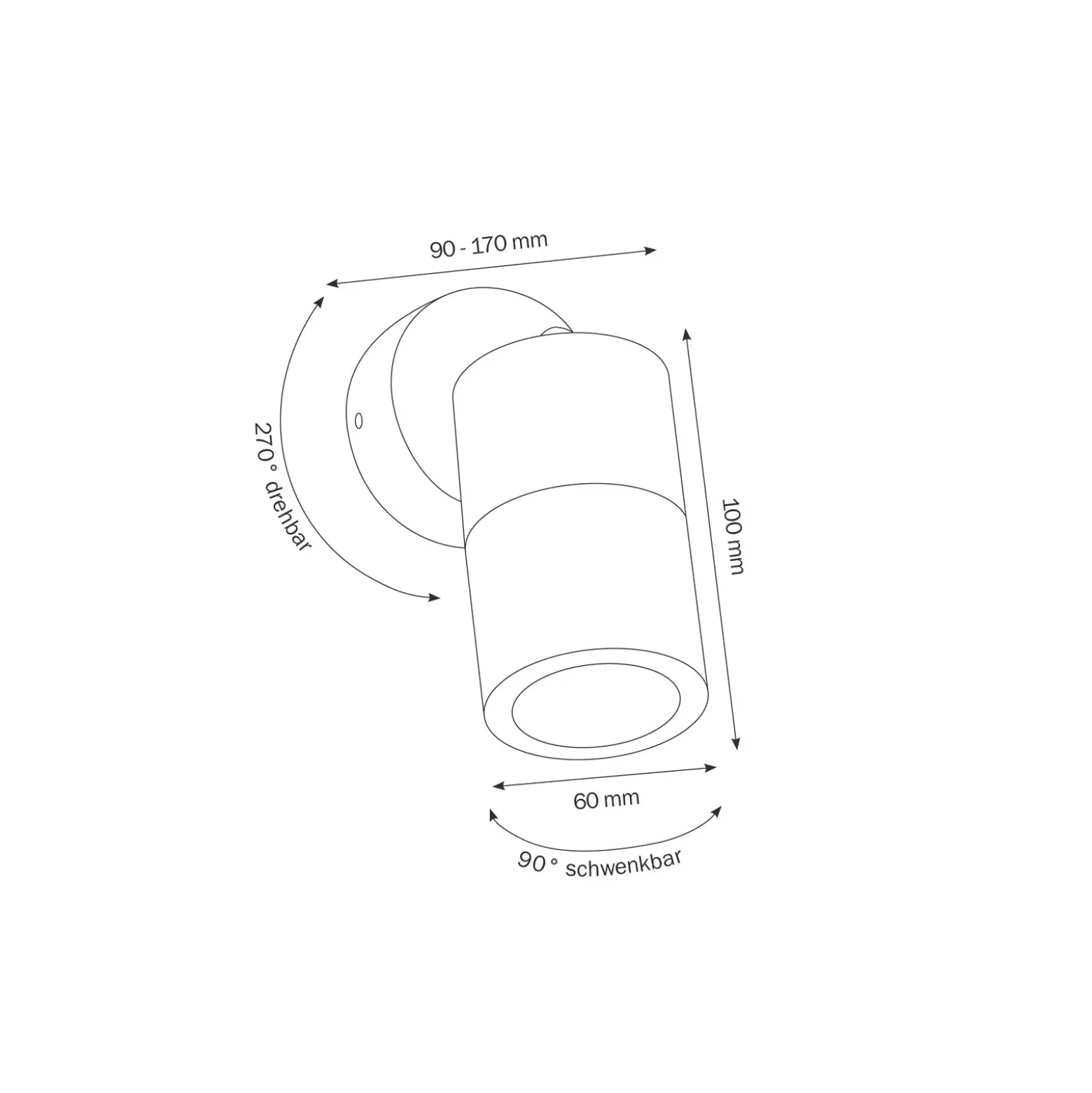 Foco pared exterior 5122, resistente agua mar IP65