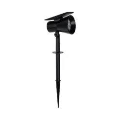 Foco solar Prios LED Birko, altura 56 cm, negro, pincho de suelo
