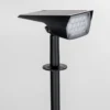 Foco solar Prios LED Helier, 49 cm, negro, pincho de suelo