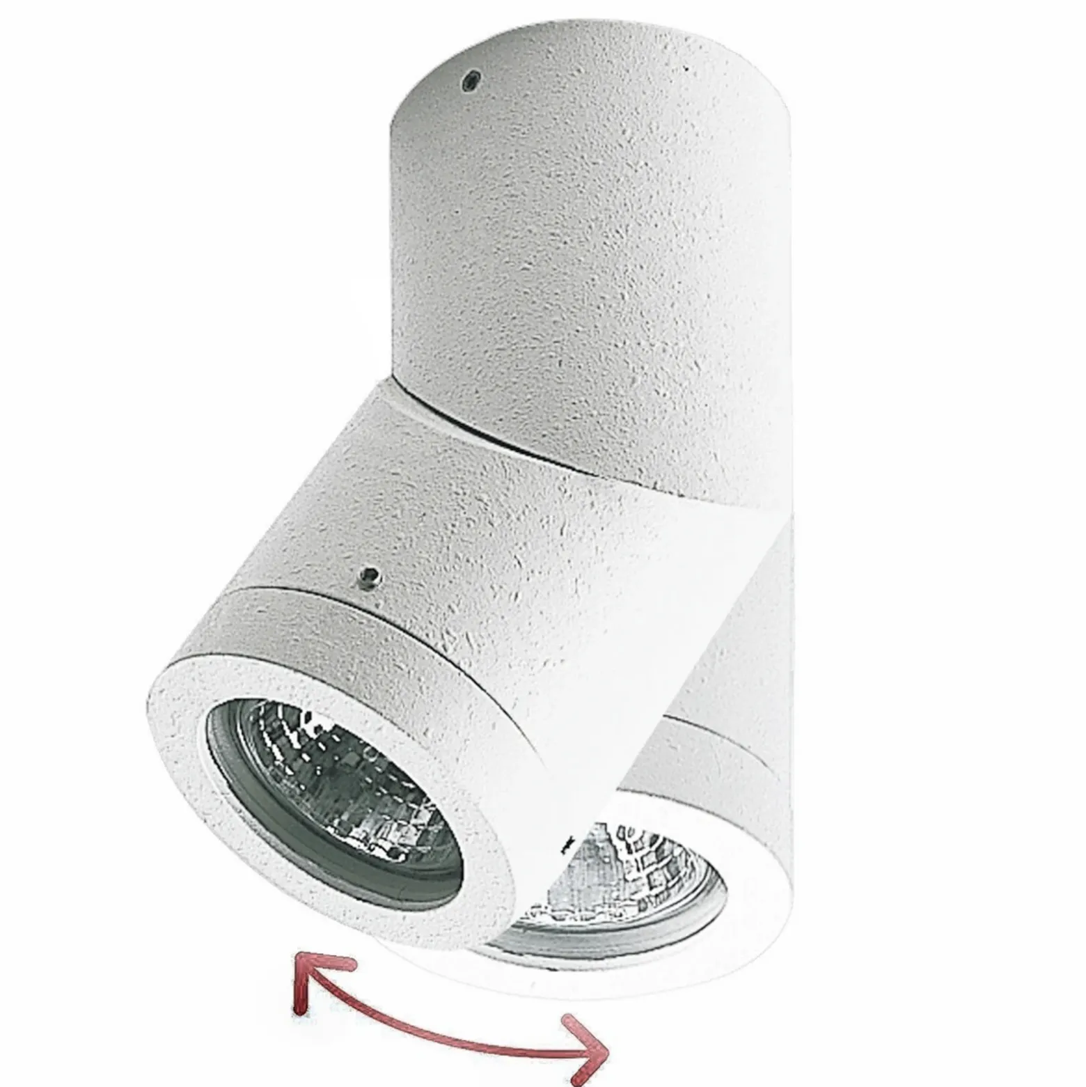 Foco Soleo, blanco, IP44, orientable, aluminio