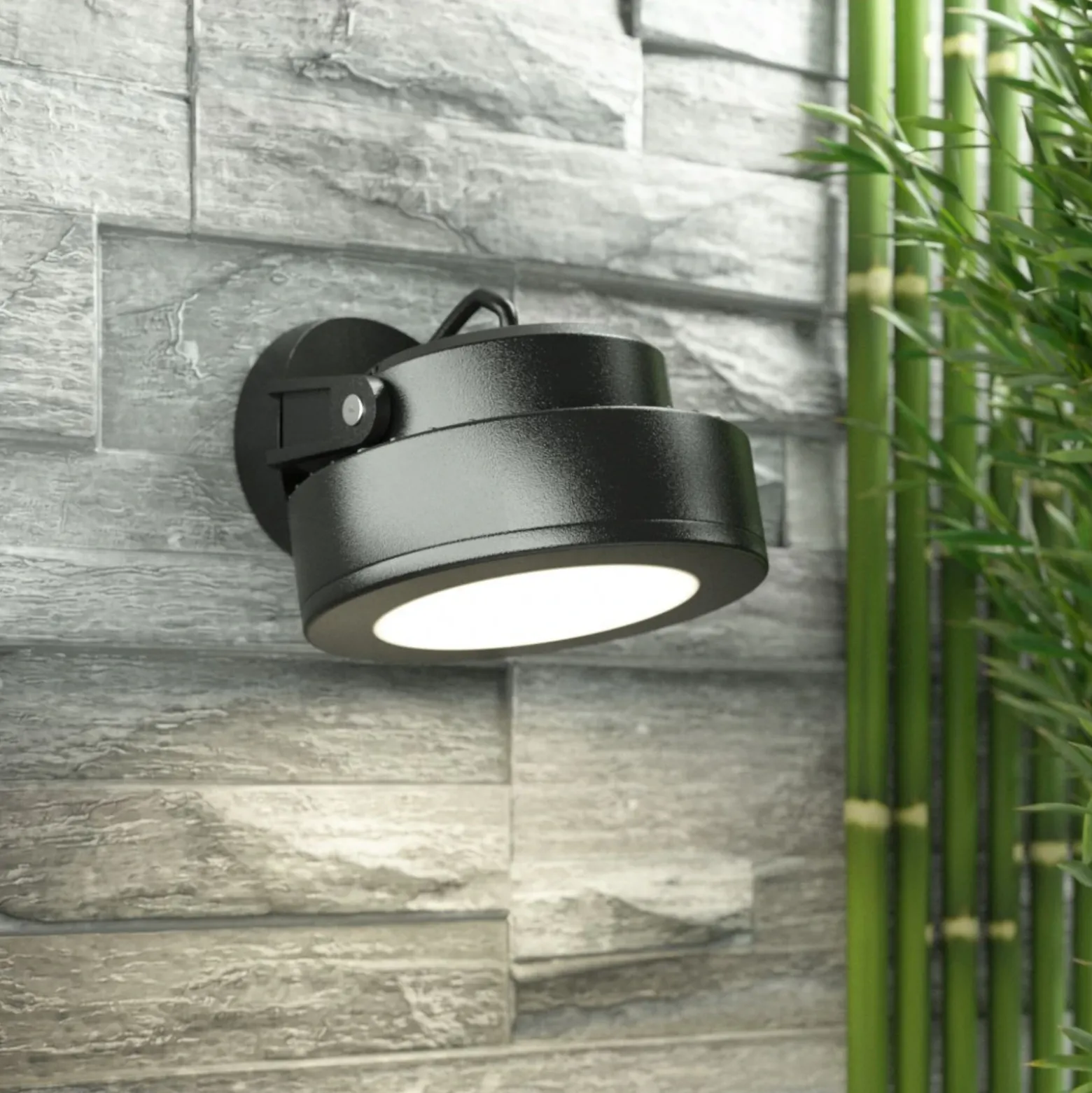 Foco Tommy redondo negro 1 luz 10W CCT