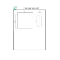 Folk LED plafón para exterior, 28 cm x 28 cm, blanco, IP65