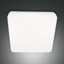 Folk plafón para exterior LED, sensor, 28 x 28 cm, blanco, IP65