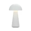 Fungo lámpara de mesa LED recargable, recargable, blanco