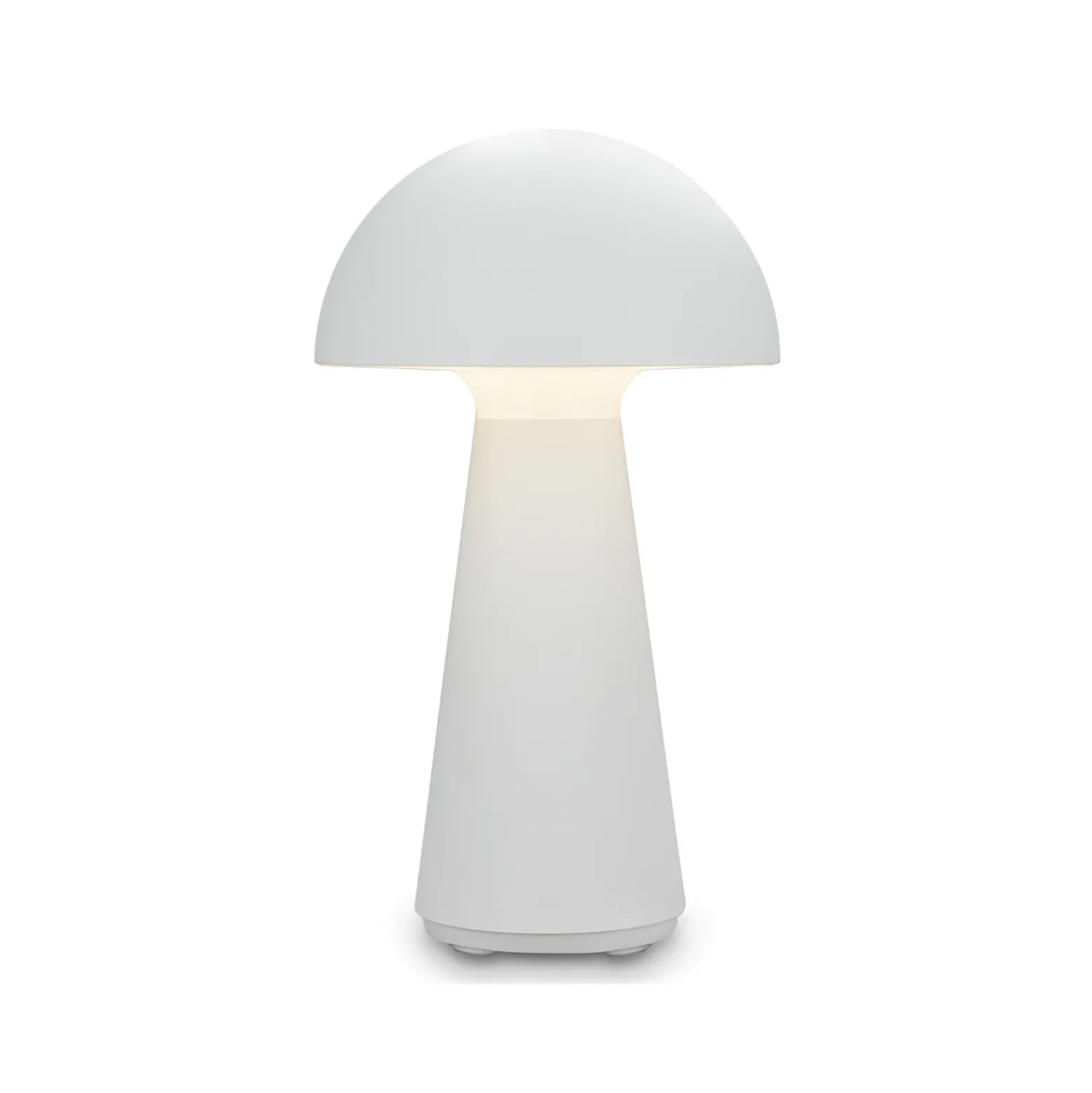 Fungo lámpara de mesa LED recargable, recargable, blanco