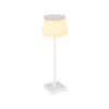 Gregoir lámpara de mesa LED recargable, blanco mate, altura 38 cm, CCT
