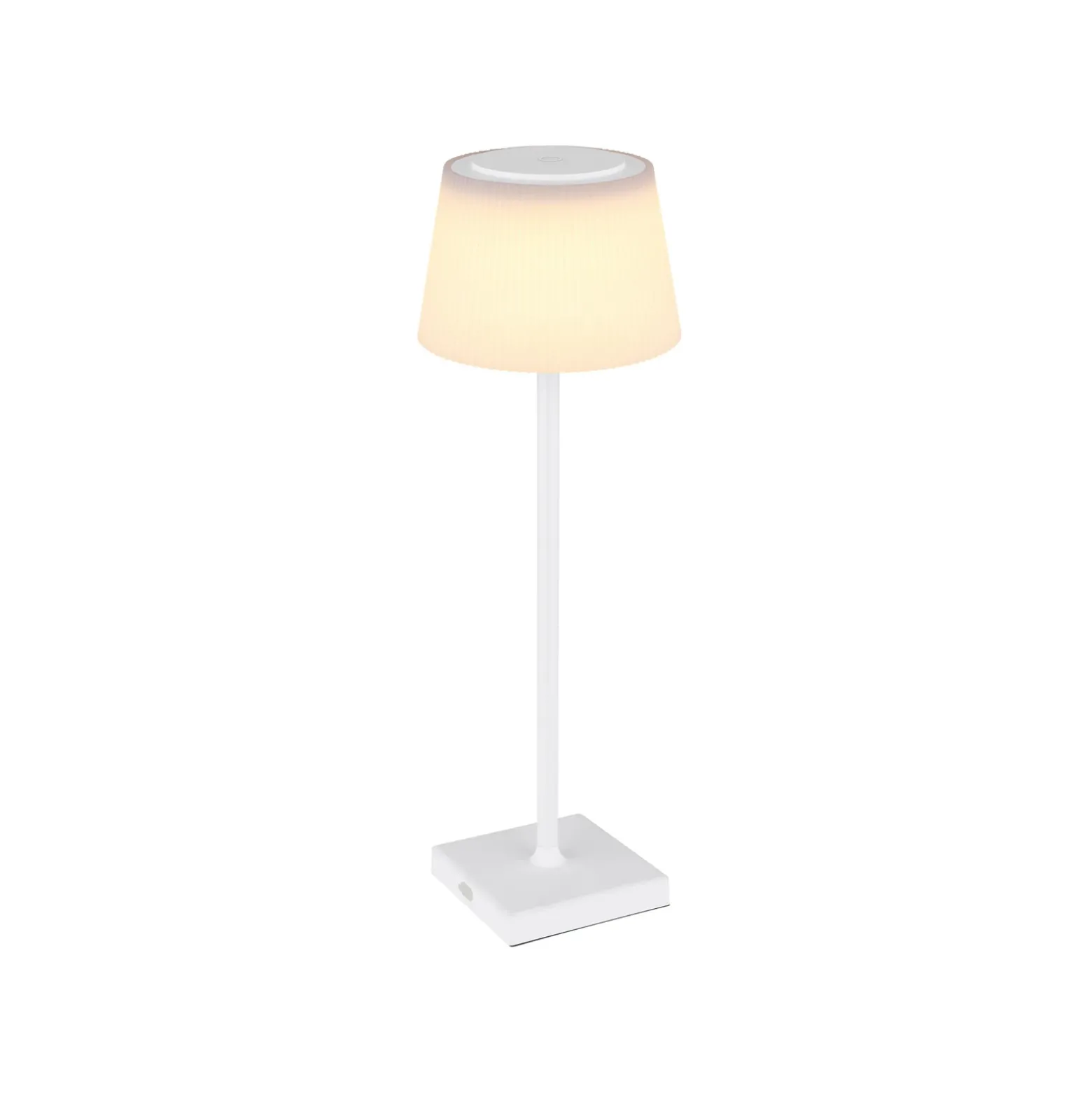 Gregoir lámpara de mesa LED recargable, blanco mate, altura 38 cm, CCT