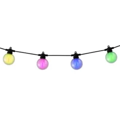 Guirnalda de luces LED CADENA, RGB, negra, 10 luces, 5 m