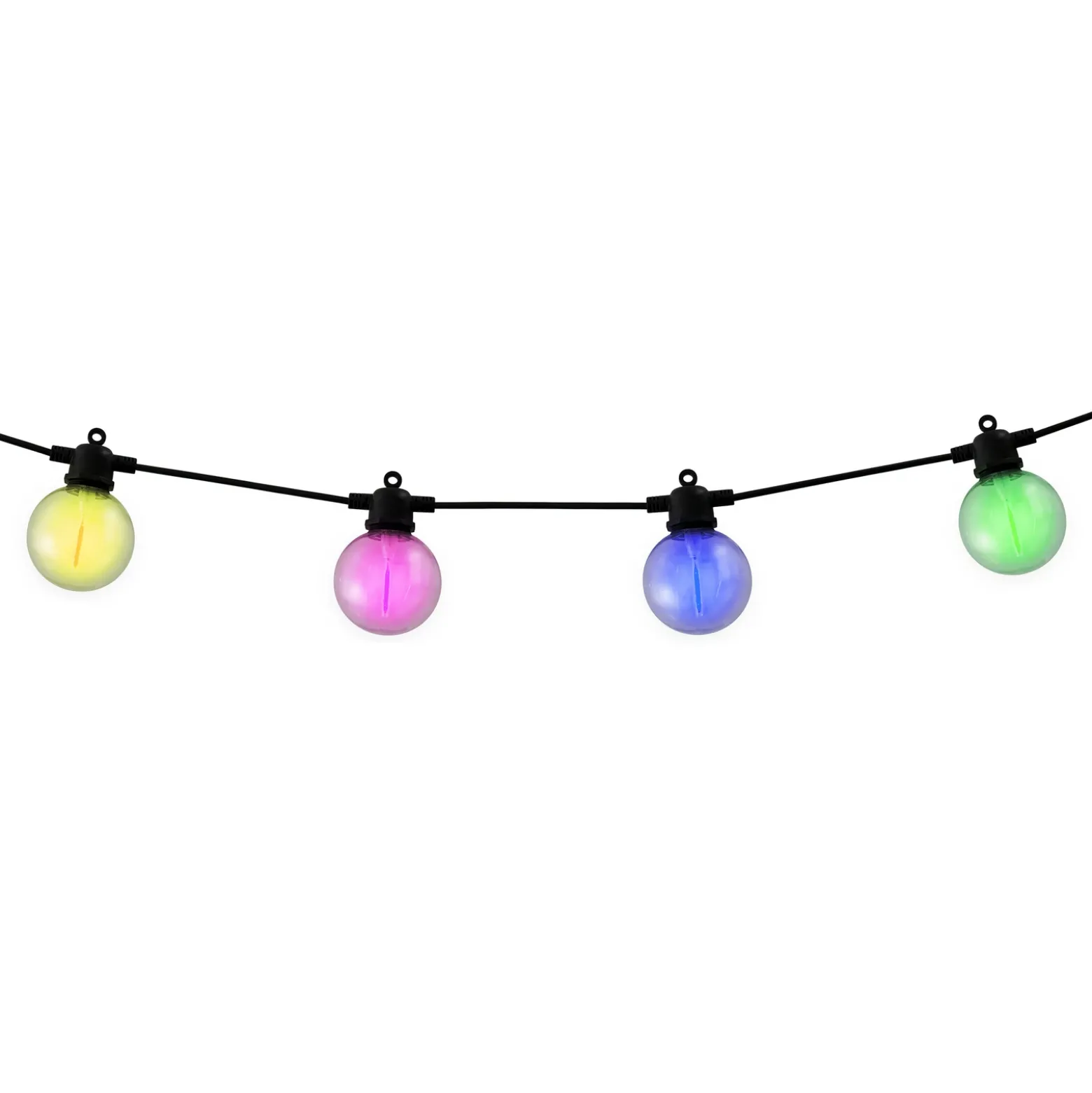 Guirnalda de luces LED CADENA, RGB, negra, 10 luces, 5 m