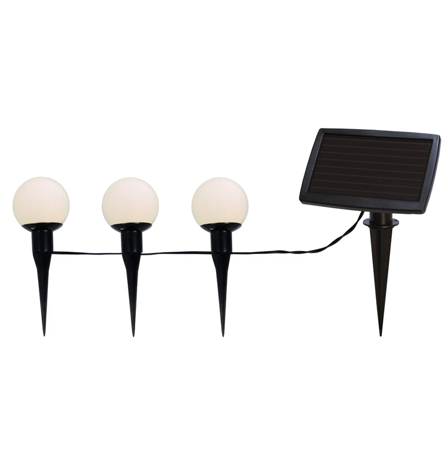 Guirnalda de luces LED solar Combo, 6 luces, IP44, plástico