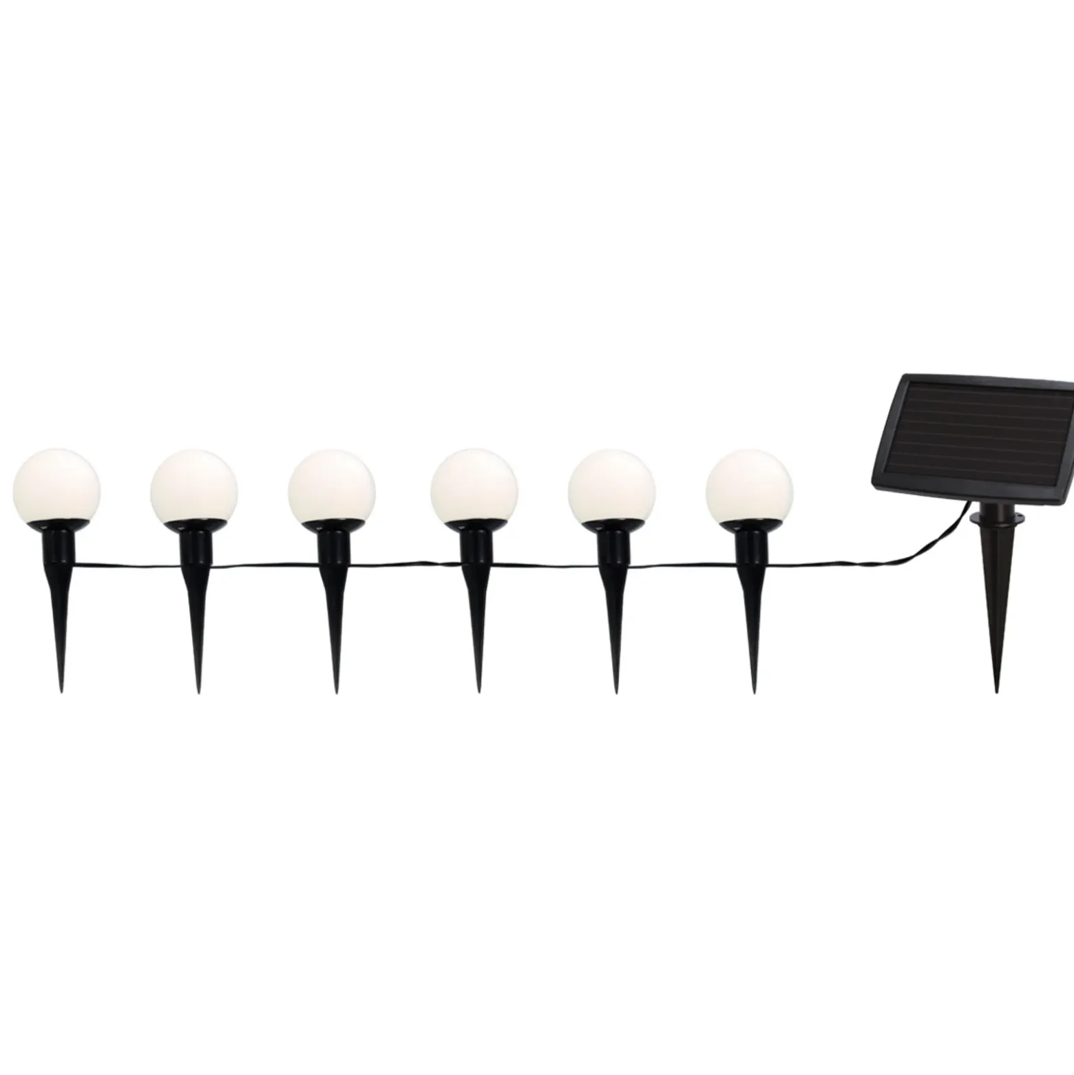 Guirnalda de luces LED solar Combo, 6 luces, IP44, plástico