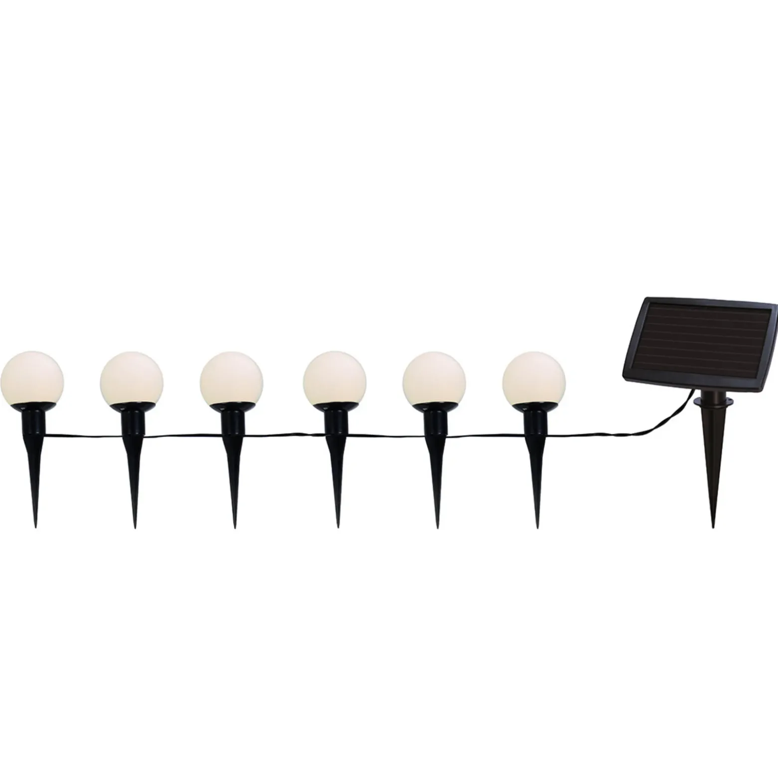 Guirnalda de luces LED solar Combo, 6 luces, IP44, plástico