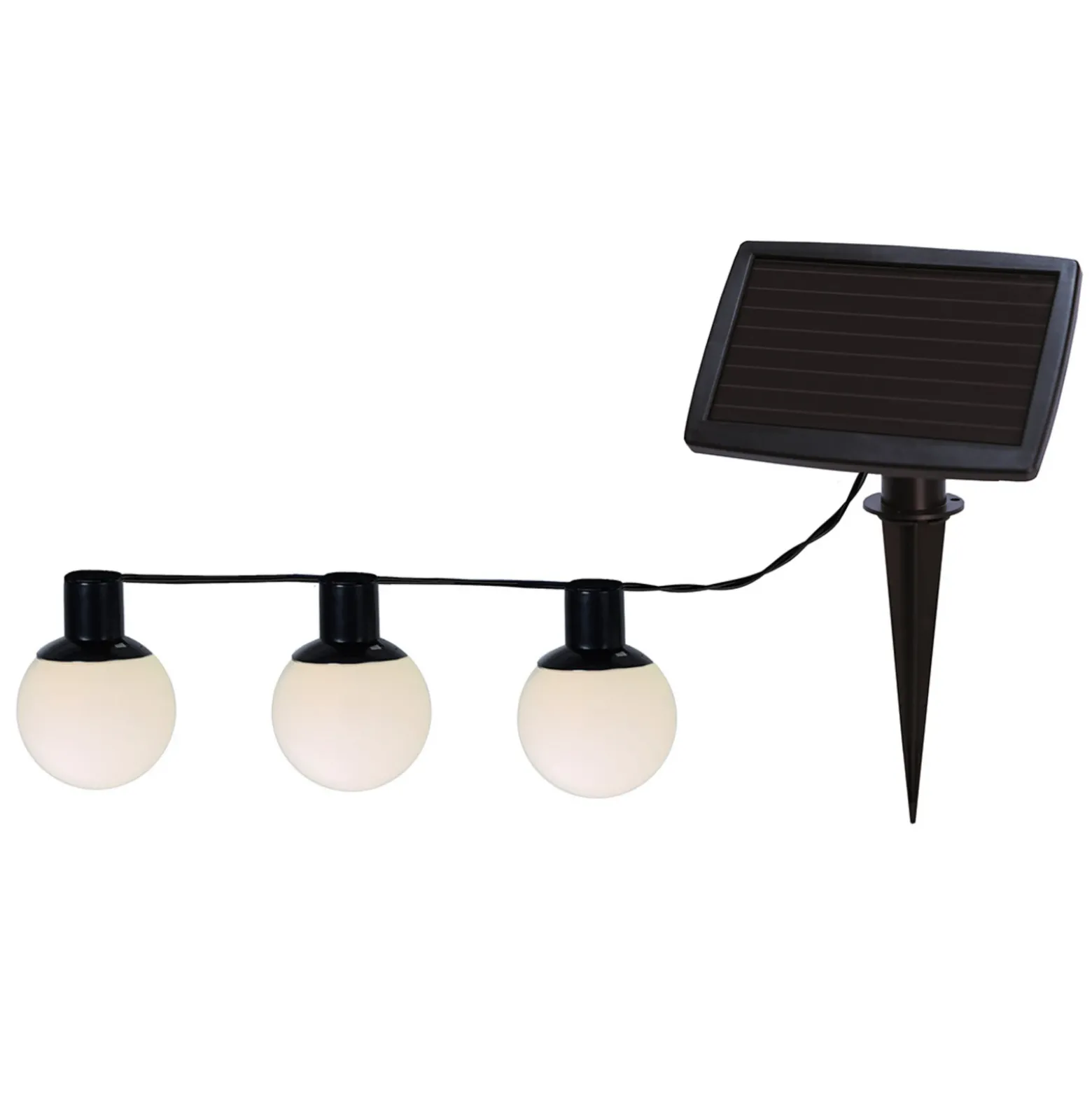 Guirnalda de luces LED solar Combo, 6 luces, IP44, plástico