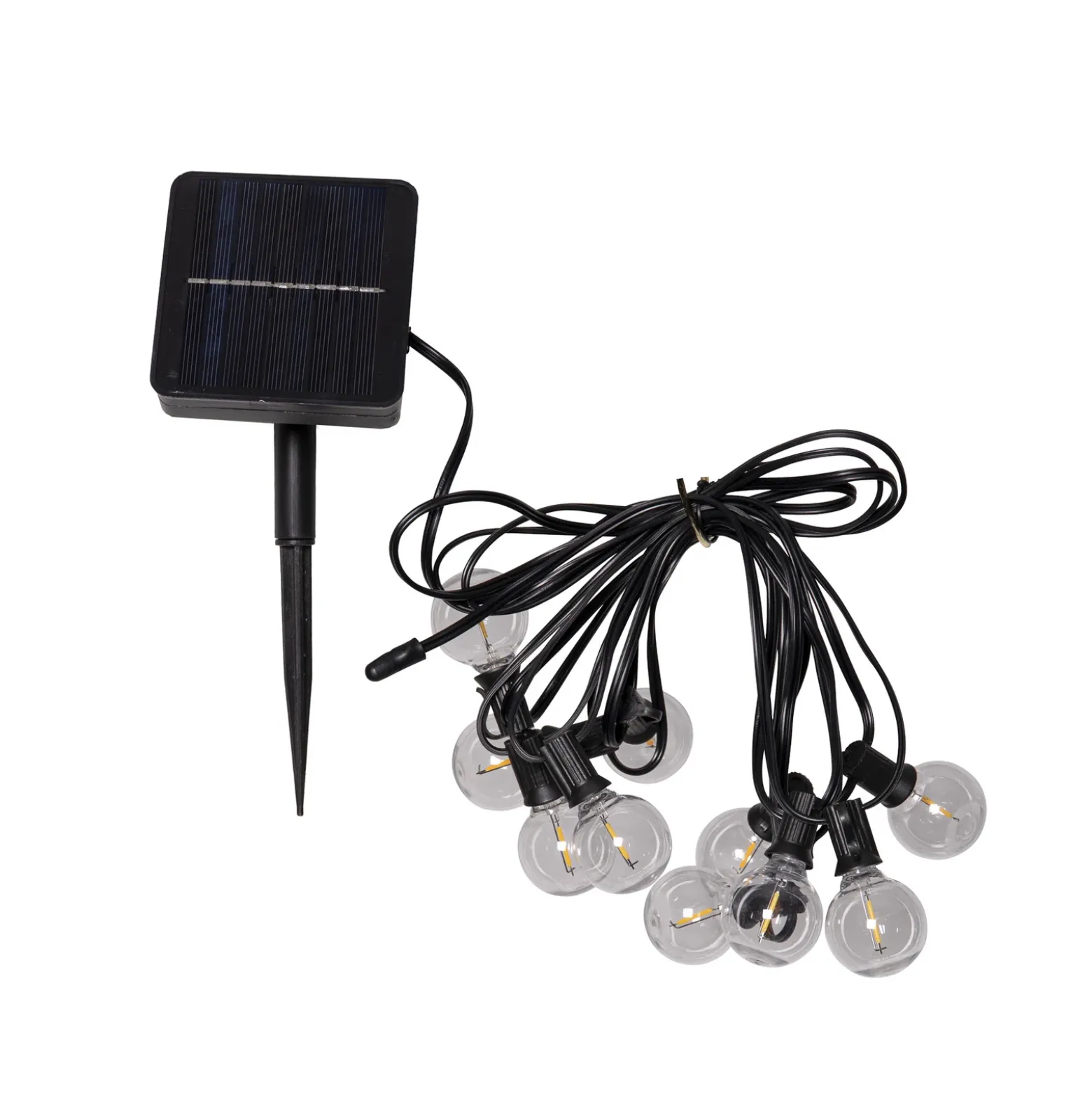 Guirnalda de luces LED solares Globe Mini, 10 luces, 270 cm, 3000 K